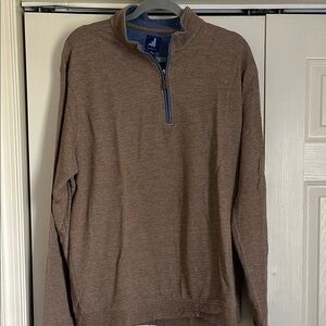 Johnnie-O Men's Brown Quarter-Zip Sweater